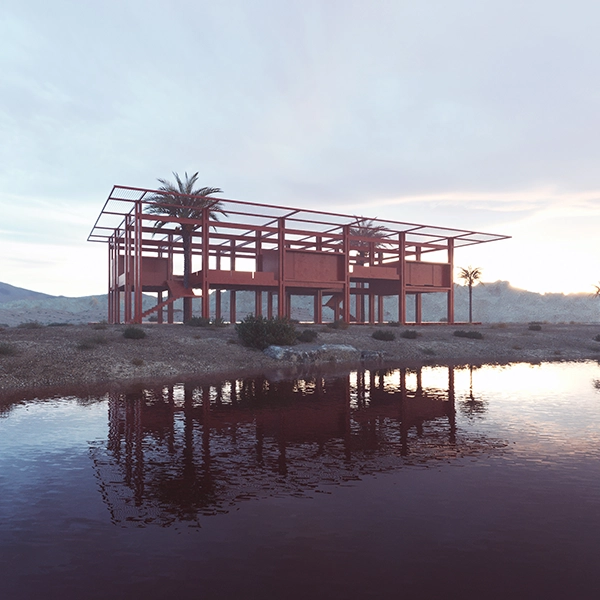 pink lake